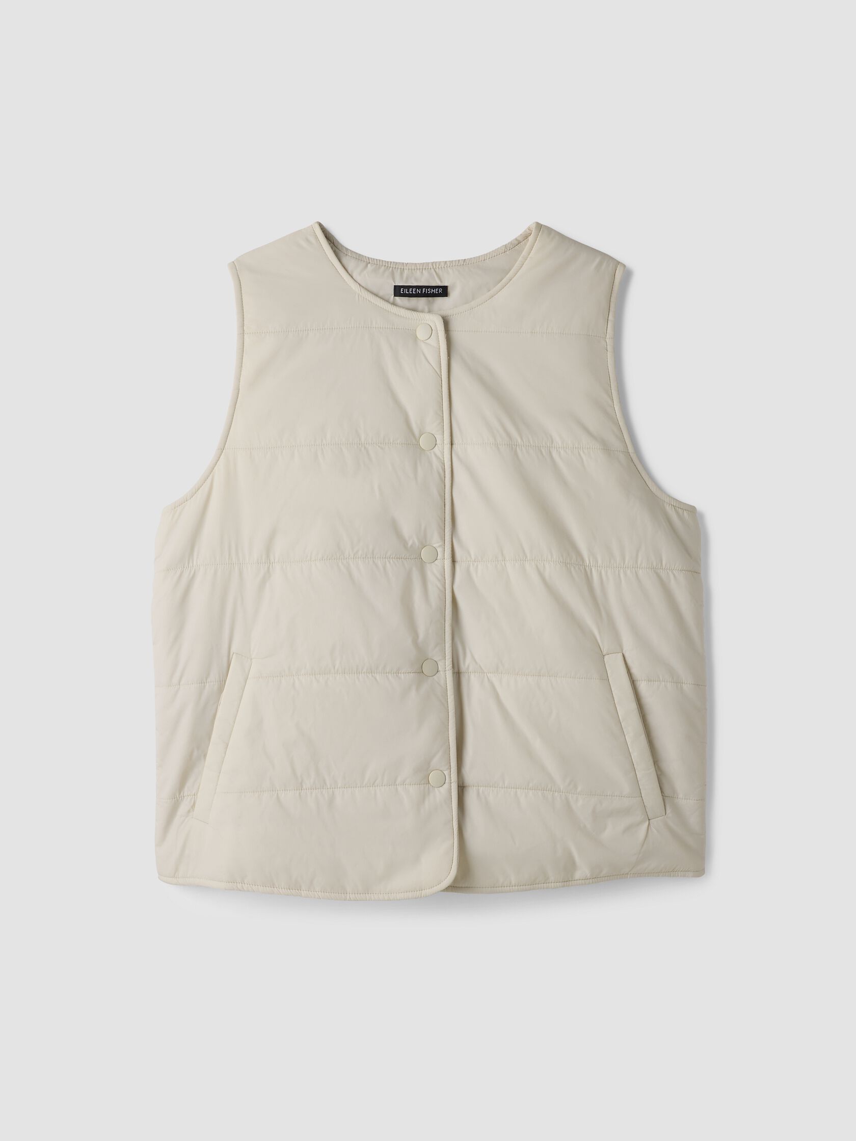 Eggshell Recycled Nylon Quilted Vest