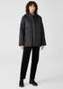 Eggshell Recycled Nylon Short Coat