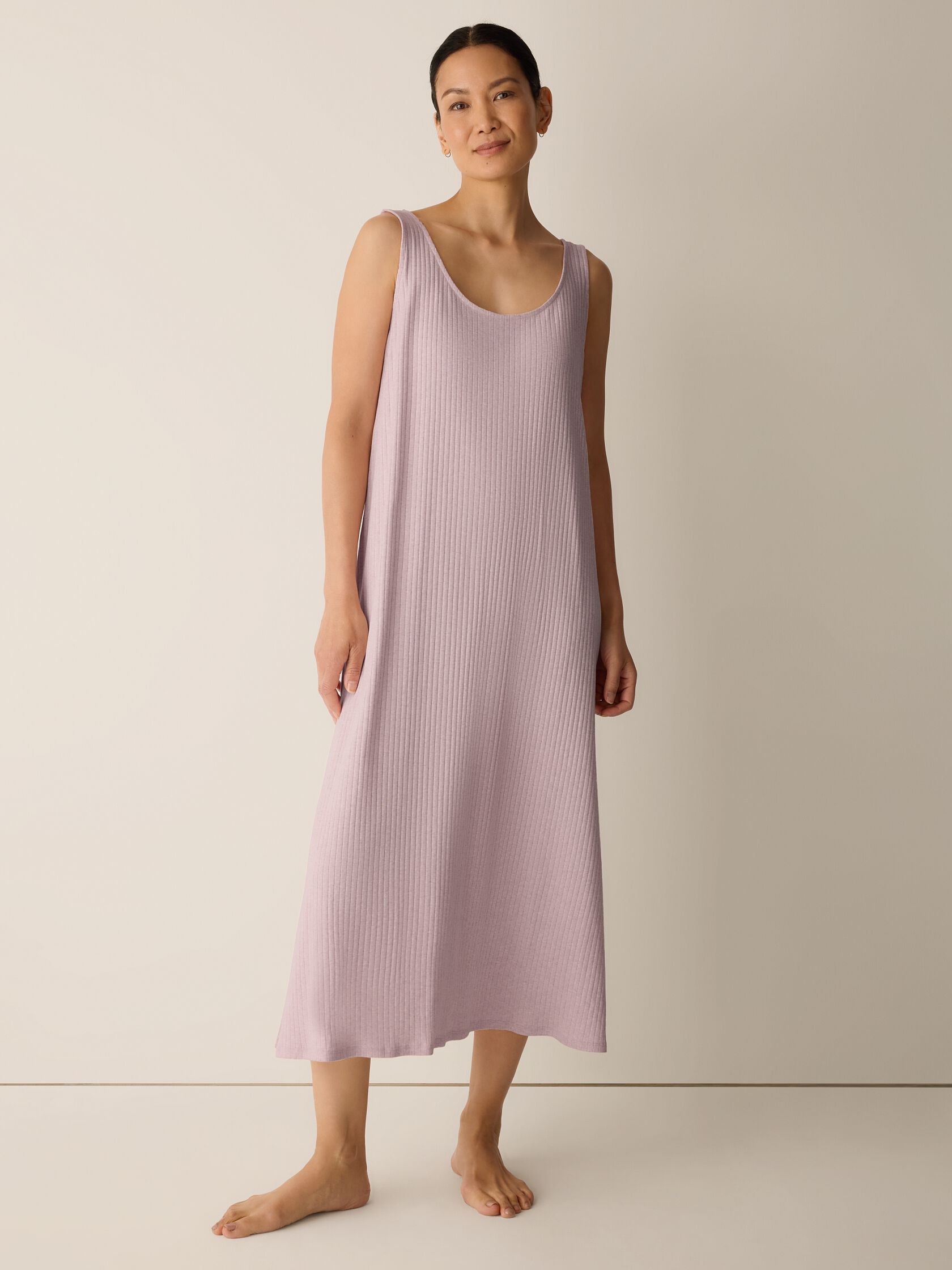 Organic Cotton Rib Tank Sleep Dress