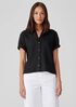 Handkerchief Linen Notch Collar Shirt