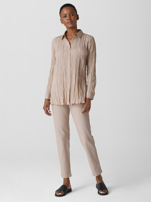 Washable Stretch Crepe Slim Pant
