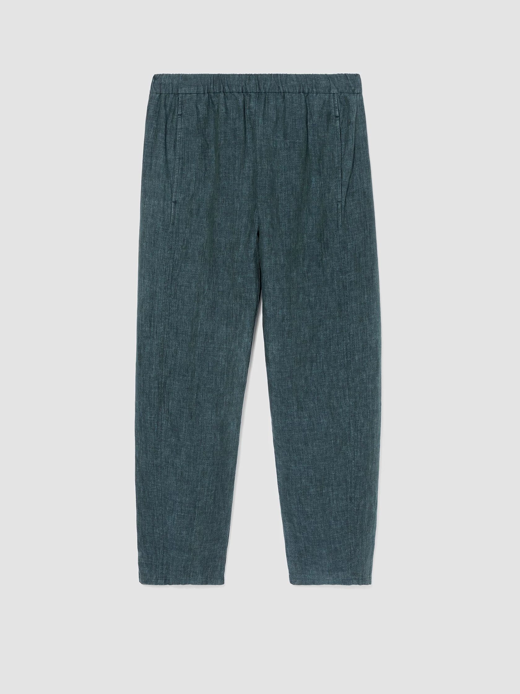 Washed Organic Linen Delave Lantern Pant