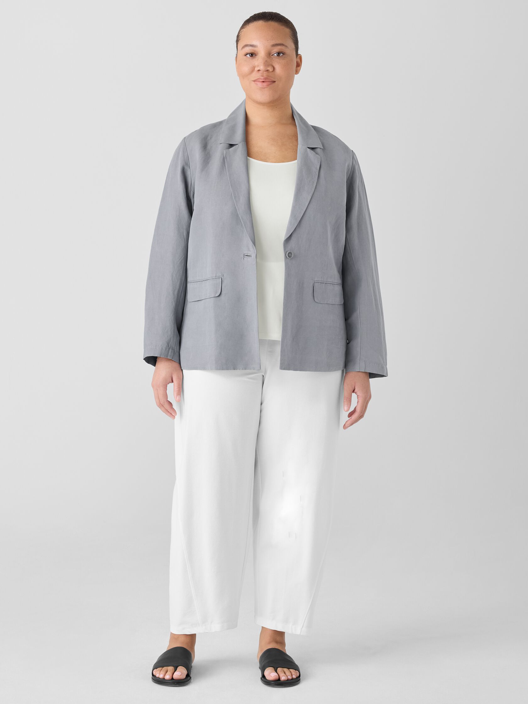 Linen Silk Twill Blazer