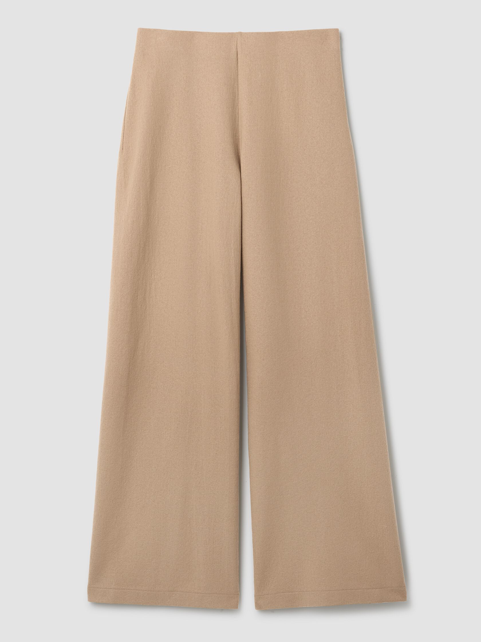 Felted Wool Jersey Wide-Leg Pant in Regenerative Wool