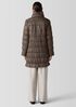 Eggshell Recycled Nylon Stand Collar Coat