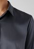 Stretch Silk Charmeuse Classic Collar Shirt