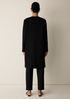 Textured Silk Weave Round Neck Coat