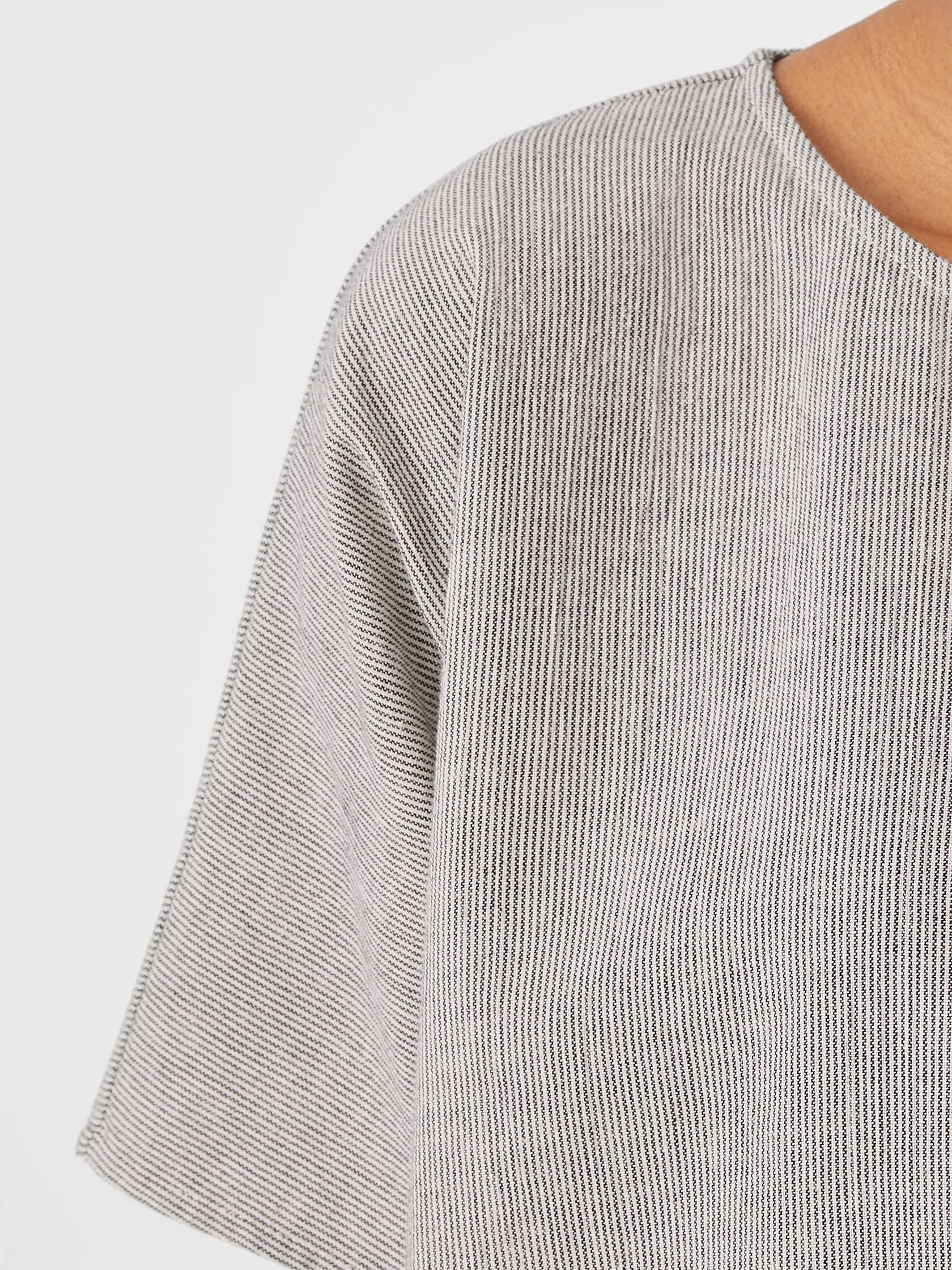 Organic Cotton Linen Ticking Stripe Square Top