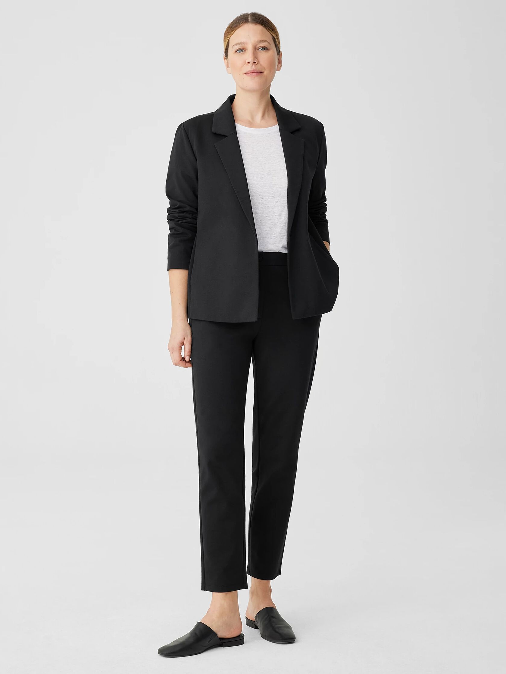 Cotton Blend Ponte Blazer