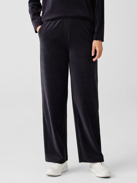 Cotton Velour Straight Pant