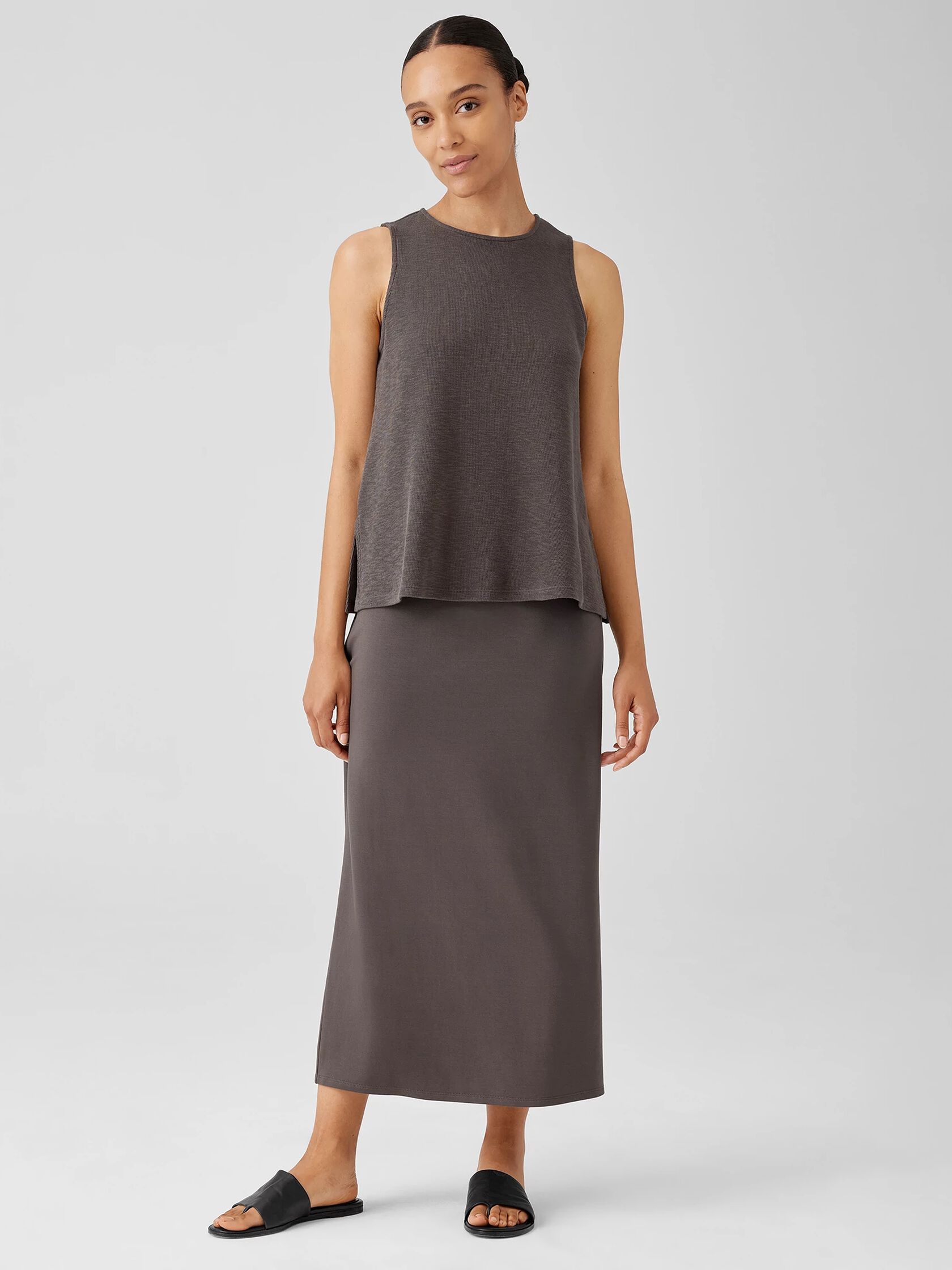 Stretch Jersey Knit Straight Skirt