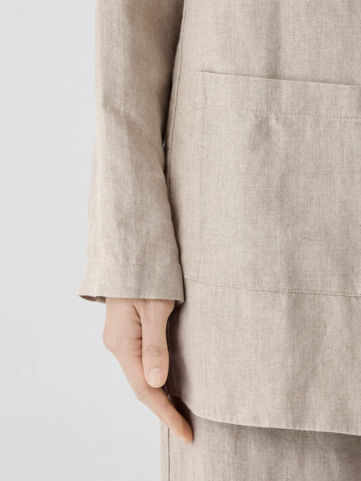 Organic Linen Long Blazer