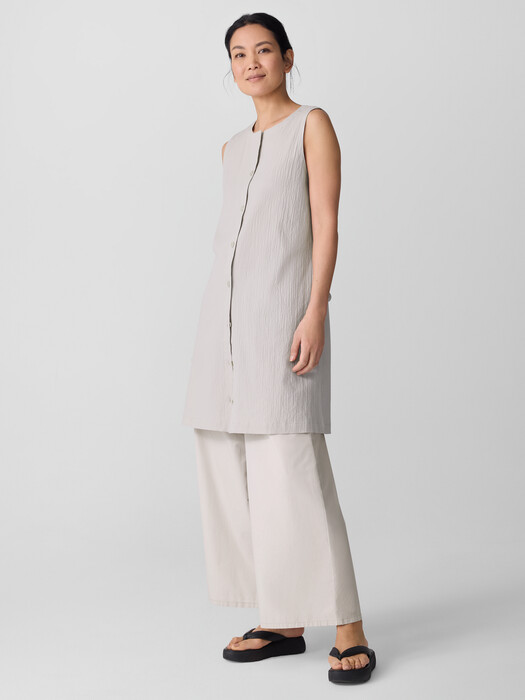 Organic Cotton Pucker Long Vest
