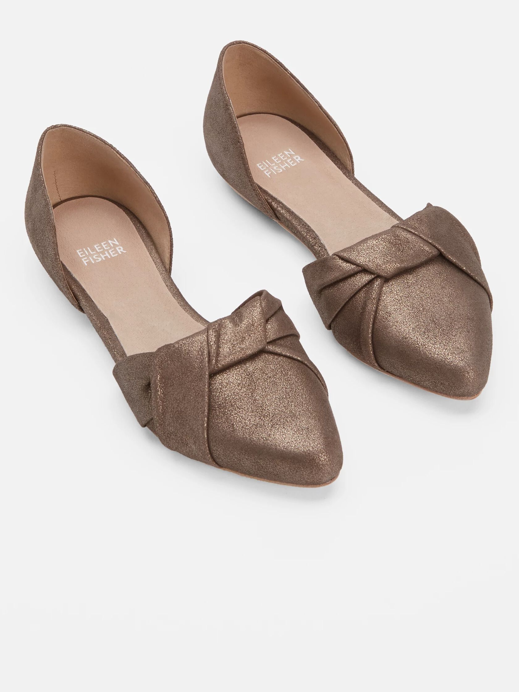 Fuller Metallic Suede d'Orsay Flat