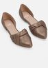 Fuller Metallic Suede d'Orsay Flat