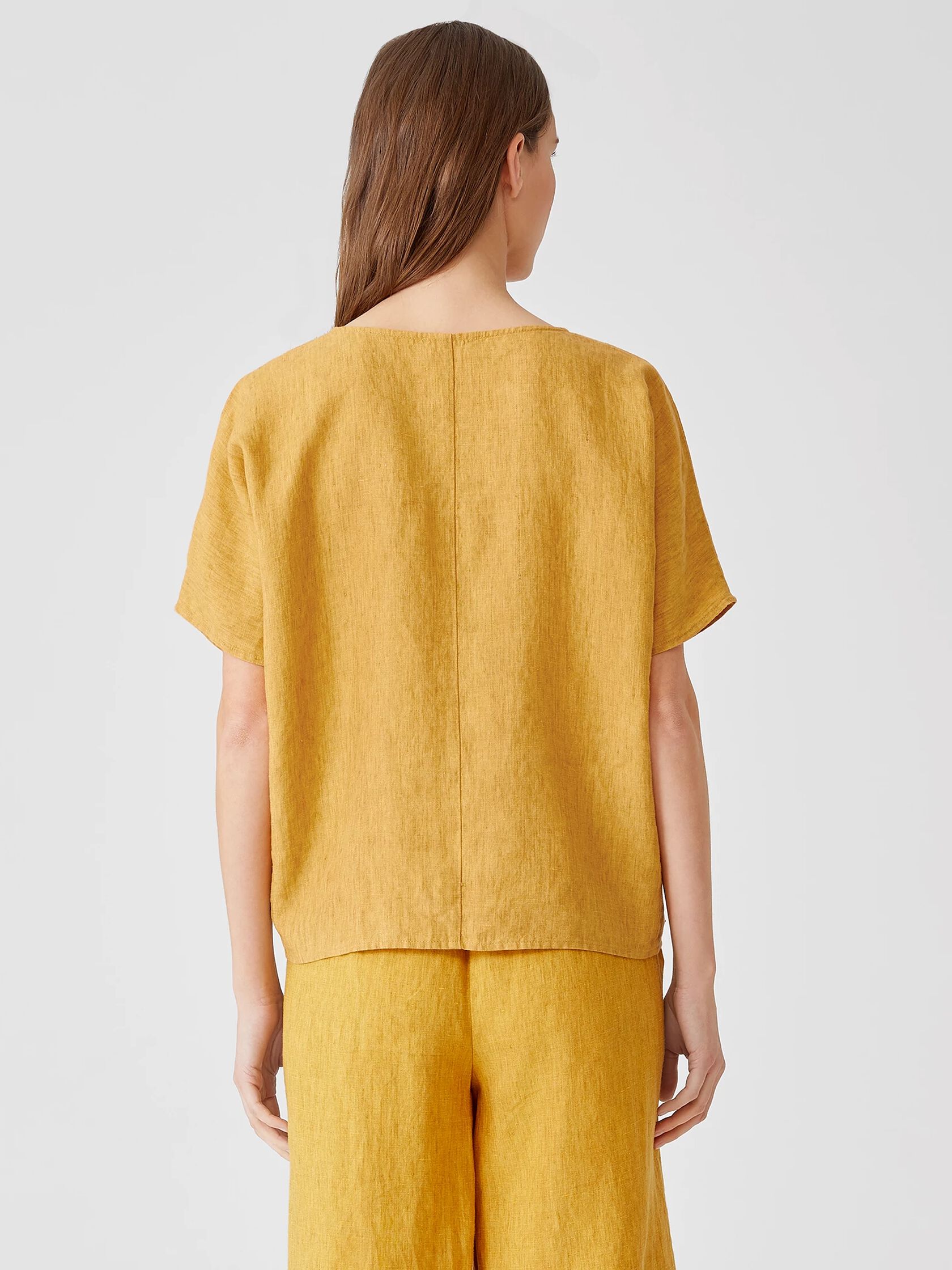 Washed Organic Linen Delave Top
