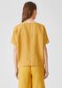 Washed Organic Linen Delave Top