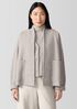Lightweight Boiled Wool High Collar Jacket in Regenerative Wool