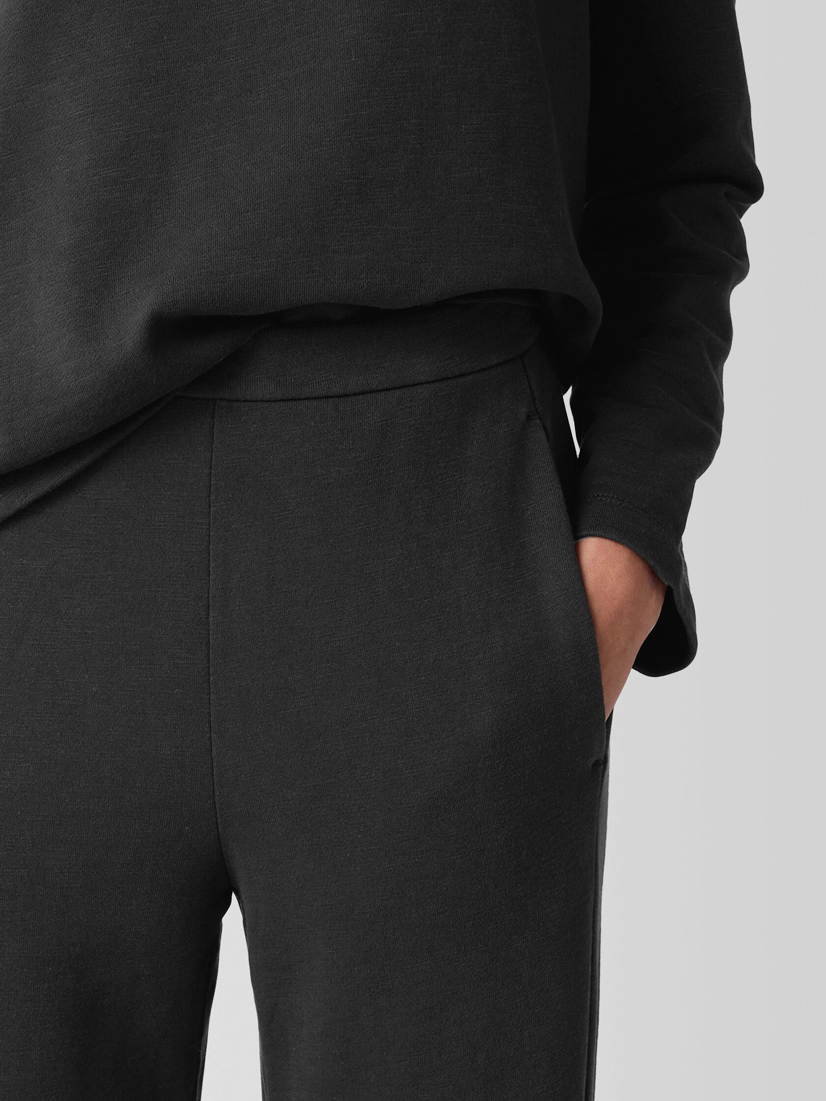 Garment-Dyed Terry Slouchy Pant