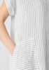 Puckered Organic Linen Shirtdress