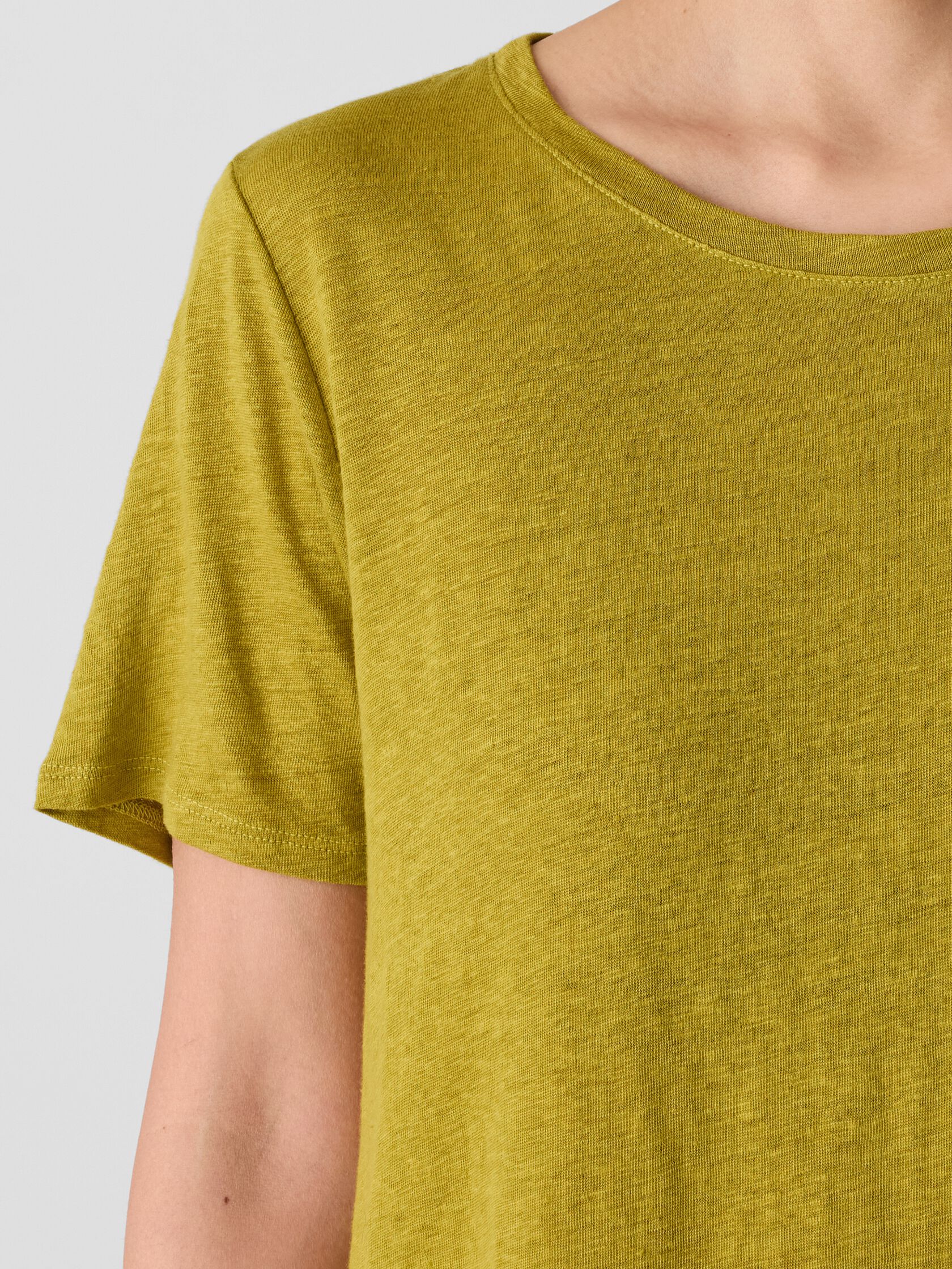 Organic Linen Jersey Crew Neck Tee