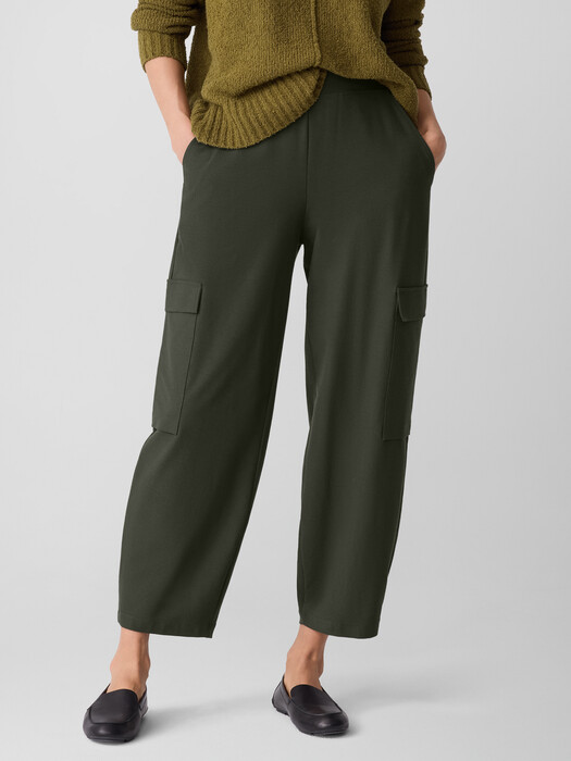 Washable Stretch Crepe Cargo Pant