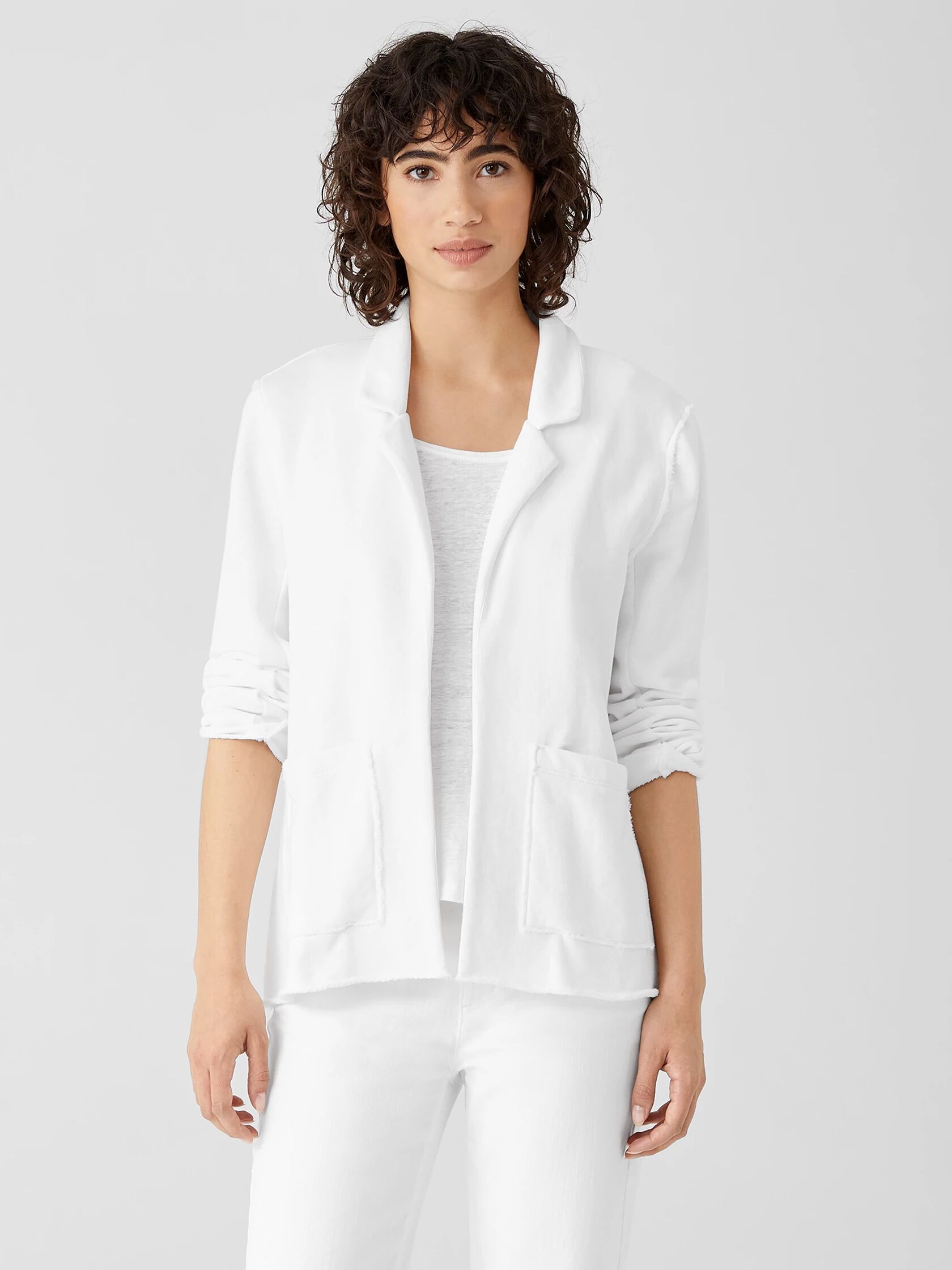 Lightweight Organic Cotton Terry Blazer