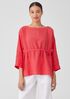 Garment-Dyed Handkerchief Linen Drawstring Top