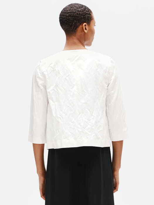Cotton Satin Steel Short Jacket
