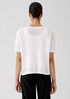 Organic Cotton Linen Slub Jewel Neck Top