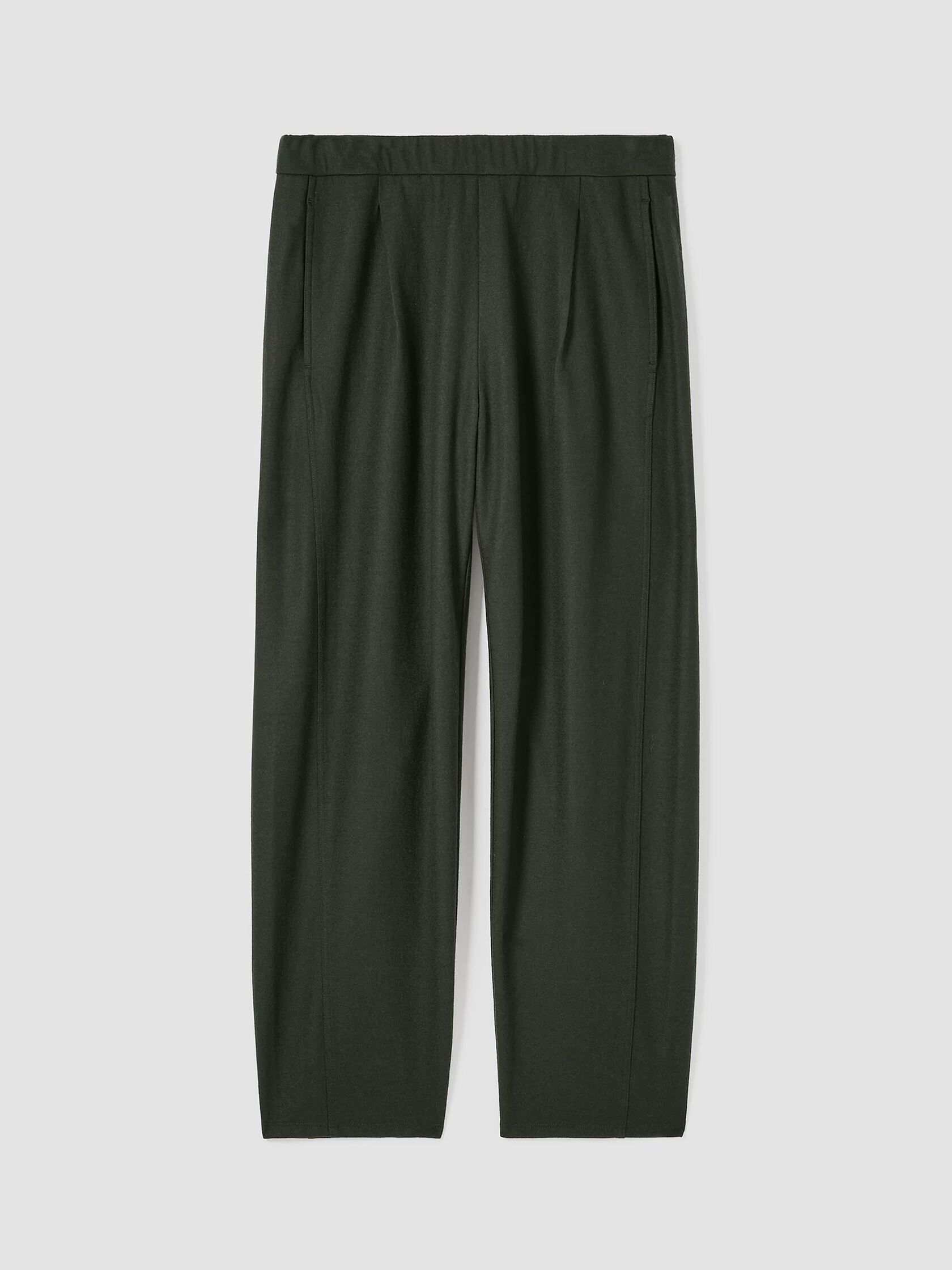 Boiled Wool Jersey Pleated Lantern Pant