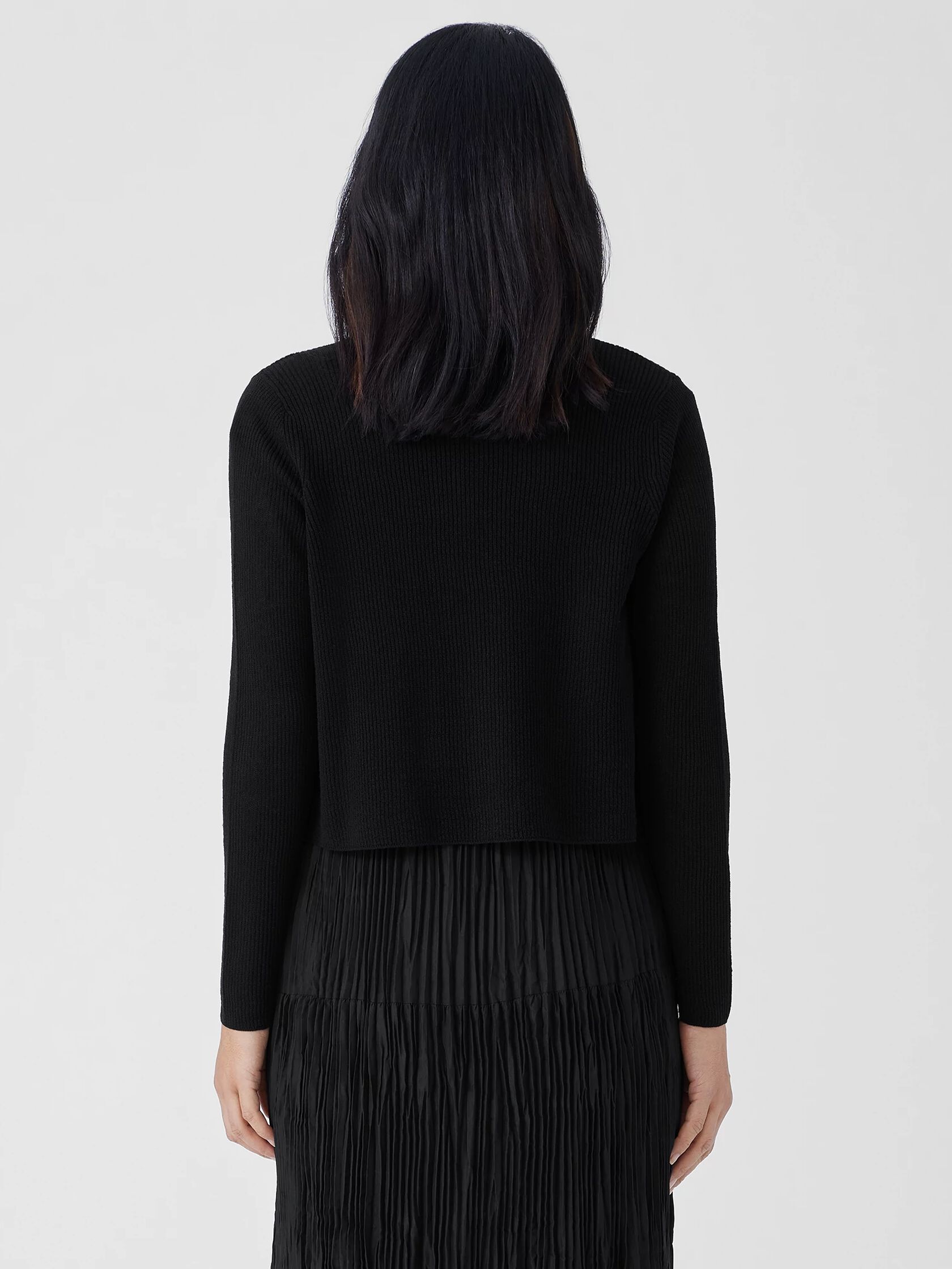 Organic Linen Cotton Airy Tuck Cropped Cardigan