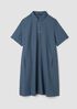 Cotton Blend Stripe Stitch Classic Collar Dress