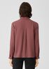 Silk Georgette Crepe Classic Collar Shirt