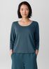 Stretch Jersey Knit Scoop Neck Top