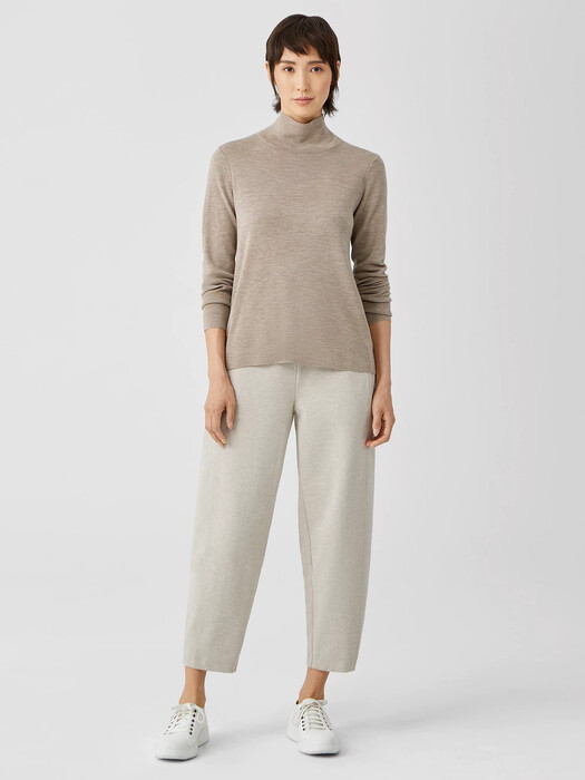 Ultrafine Merino Scrunch Neck Top in Responsible Wool