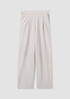Boiled Wool Jersey Pleated Wide-Leg Pant