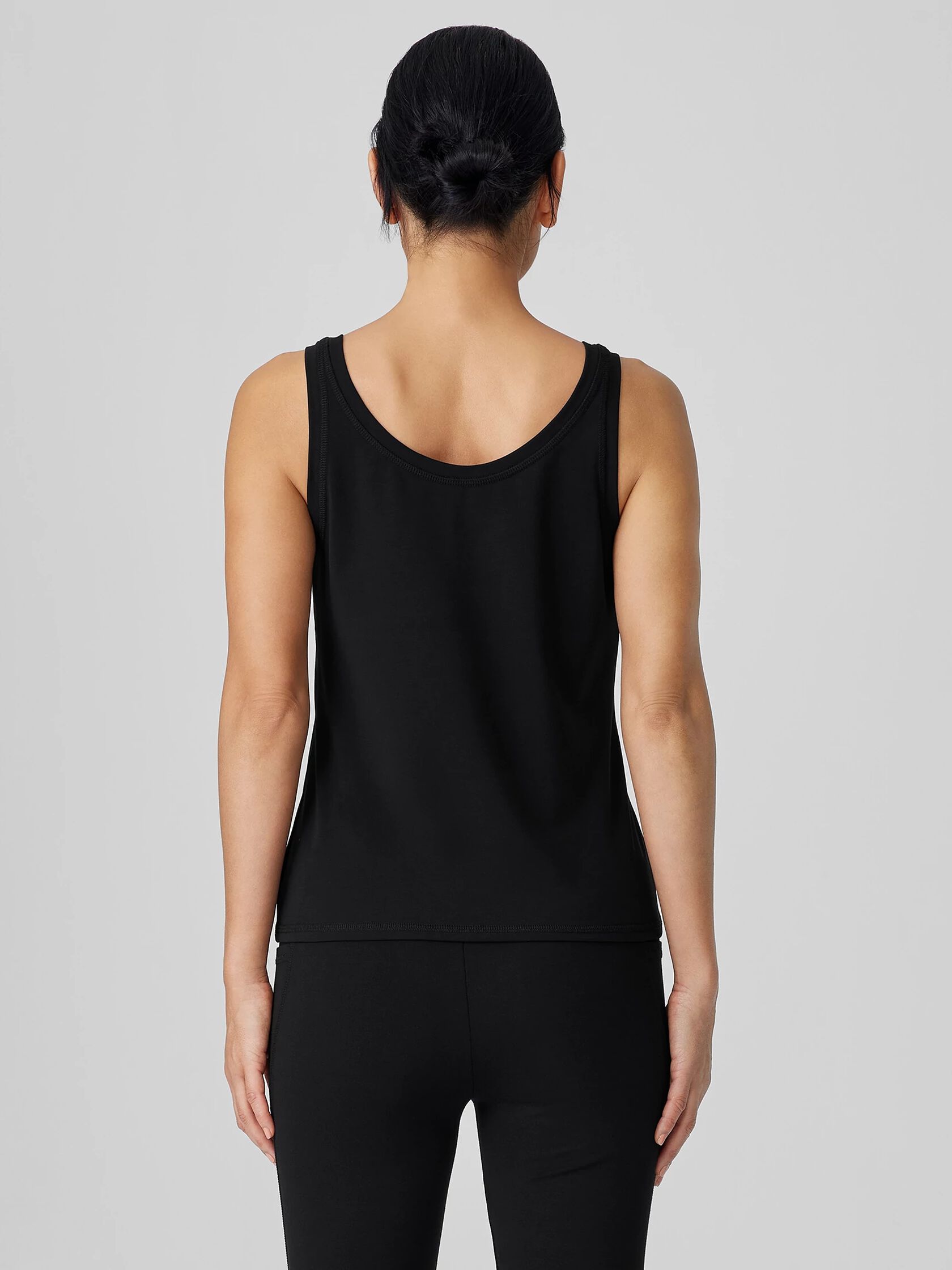 Pima Cotton Stretch Jersey Scoop Neck Tank