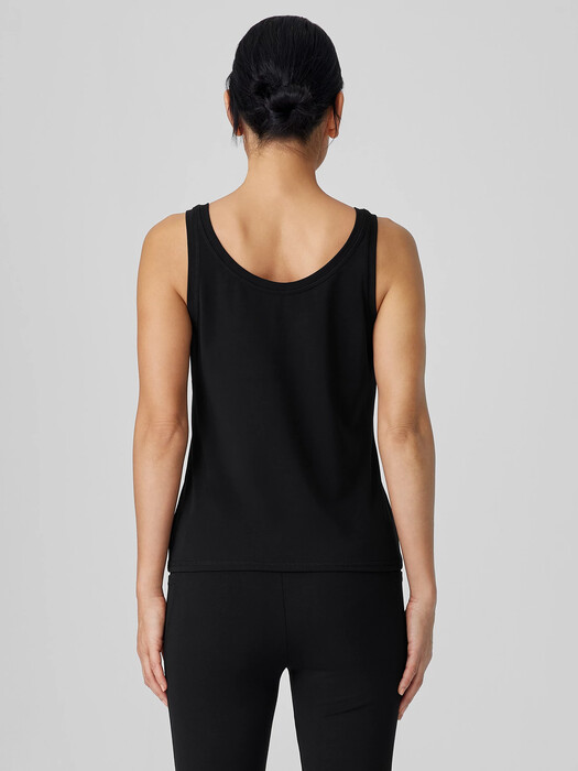 Pima Cotton Stretch Jersey Scoop Neck Tank