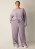 Cozy Velour Knit Wide-Leg Pant