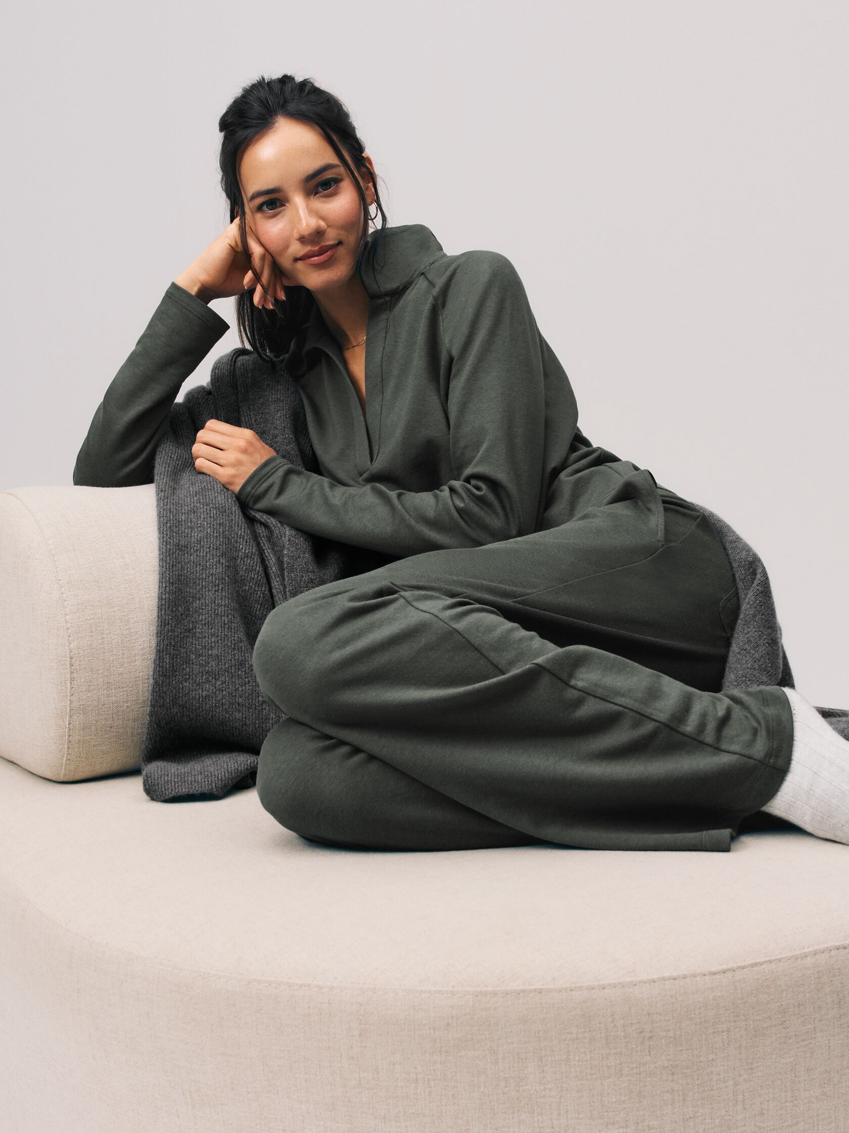 Cozy Brushed Terry Hug Straight Pant