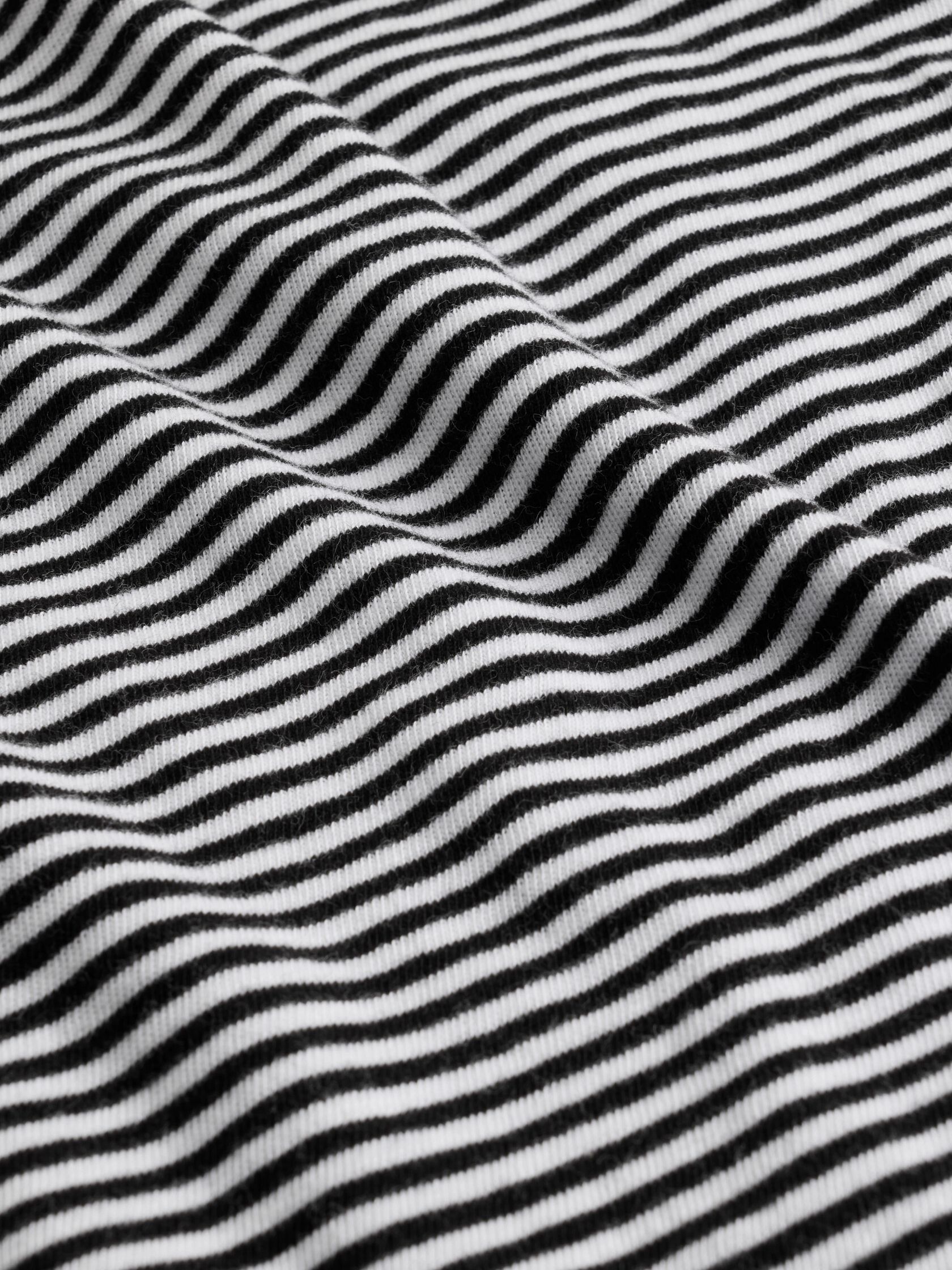 Striped Organic Cotton Slub Crew Neck Tee