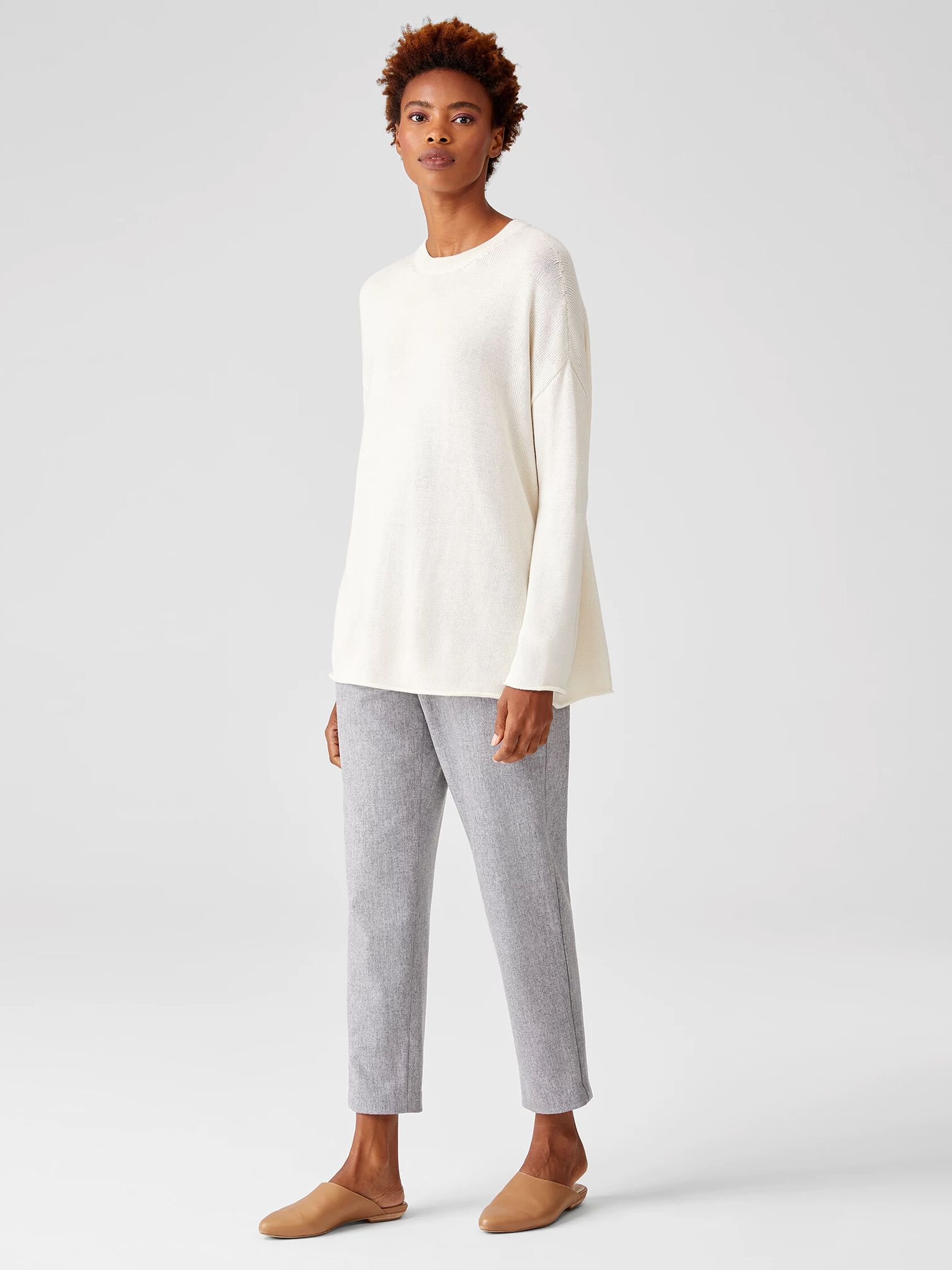 Peruvian Organic Cotton Blend Crew Neck Tunic