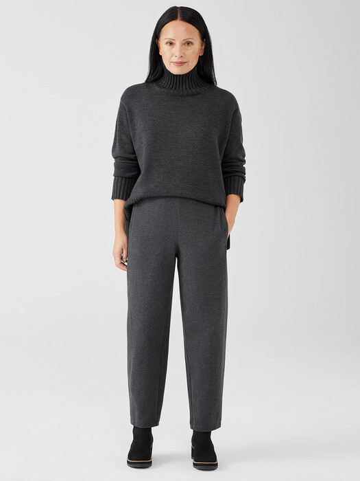 Organic Cotton Melange Crepe Lantern Pant