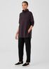 Cozy Brushed Terry Hug Funnel Neck Long Top