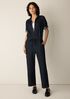 Cotton Indigo Knit Jumpsuit
