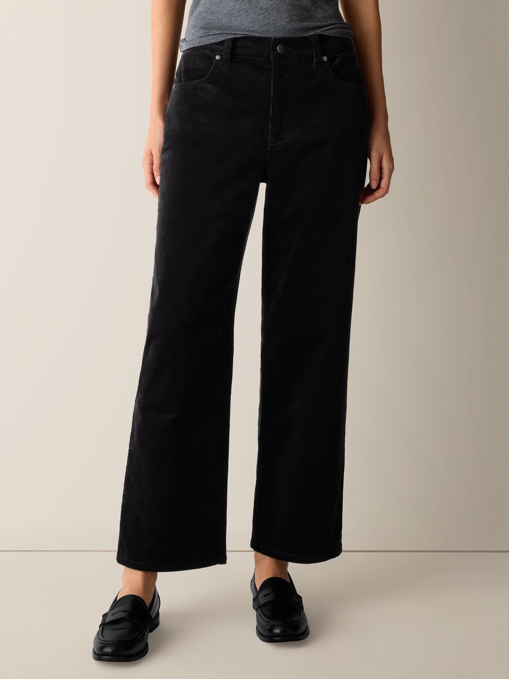 Organic Cotton Stretch Corduroy Straight Pant
