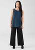 Silk Georgette Crepe Ballet Neck Tank