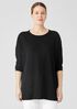 Organic Linen Cotton Jersey Round Neck Top