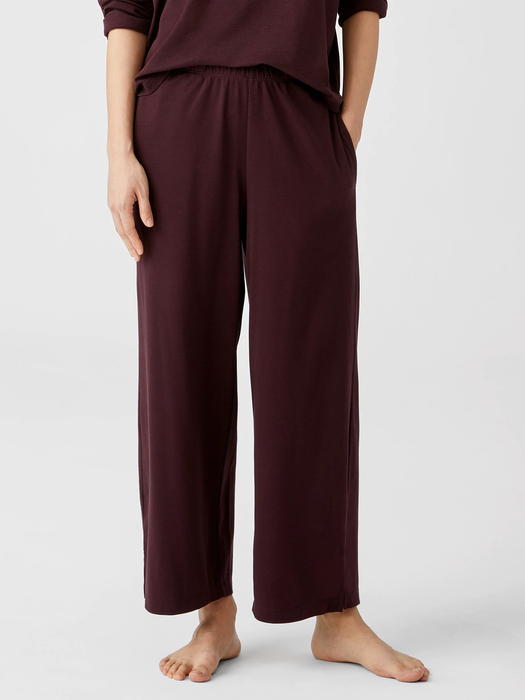 Cozy Organic Cotton Interlock Wide-Leg Pant